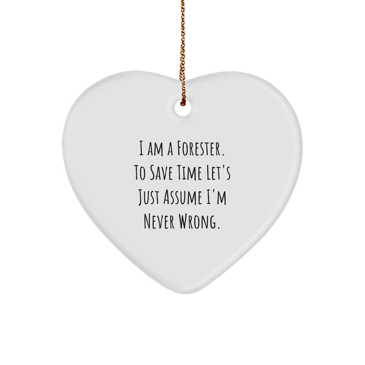 Christmas Ornament Gift for Coworkers - Forester Idea, Never Wrong Quote - Image 1