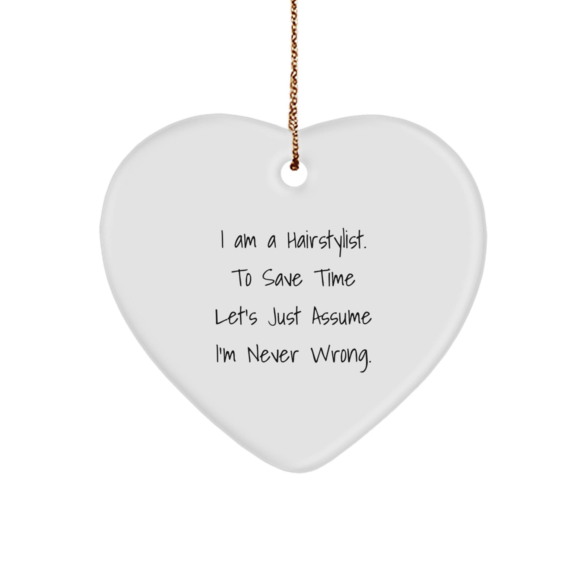 Funny Hairstylist Heart Ornament Gifts from Friends for Men Women Coworkers Family - Image 1