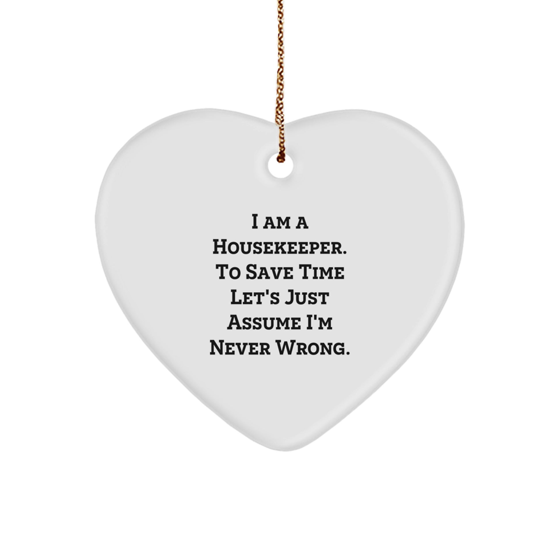 Funny Housekeeper Heart Ornament Gifts from Friends to Housekeeper for Christmas Unique - Image 1