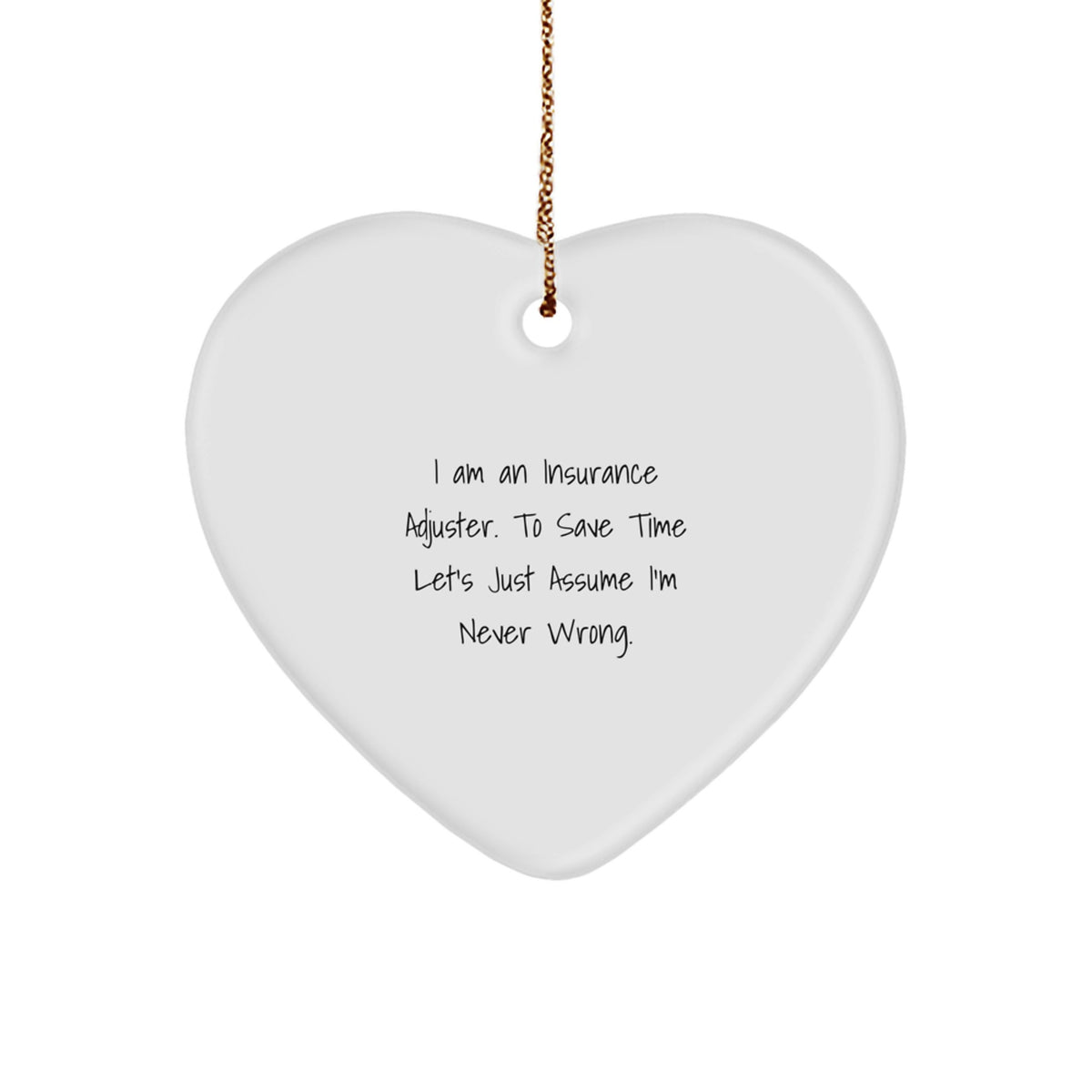 Insurance Adjuster Keepsake Christmas Ornament for Him Gift - Image 1