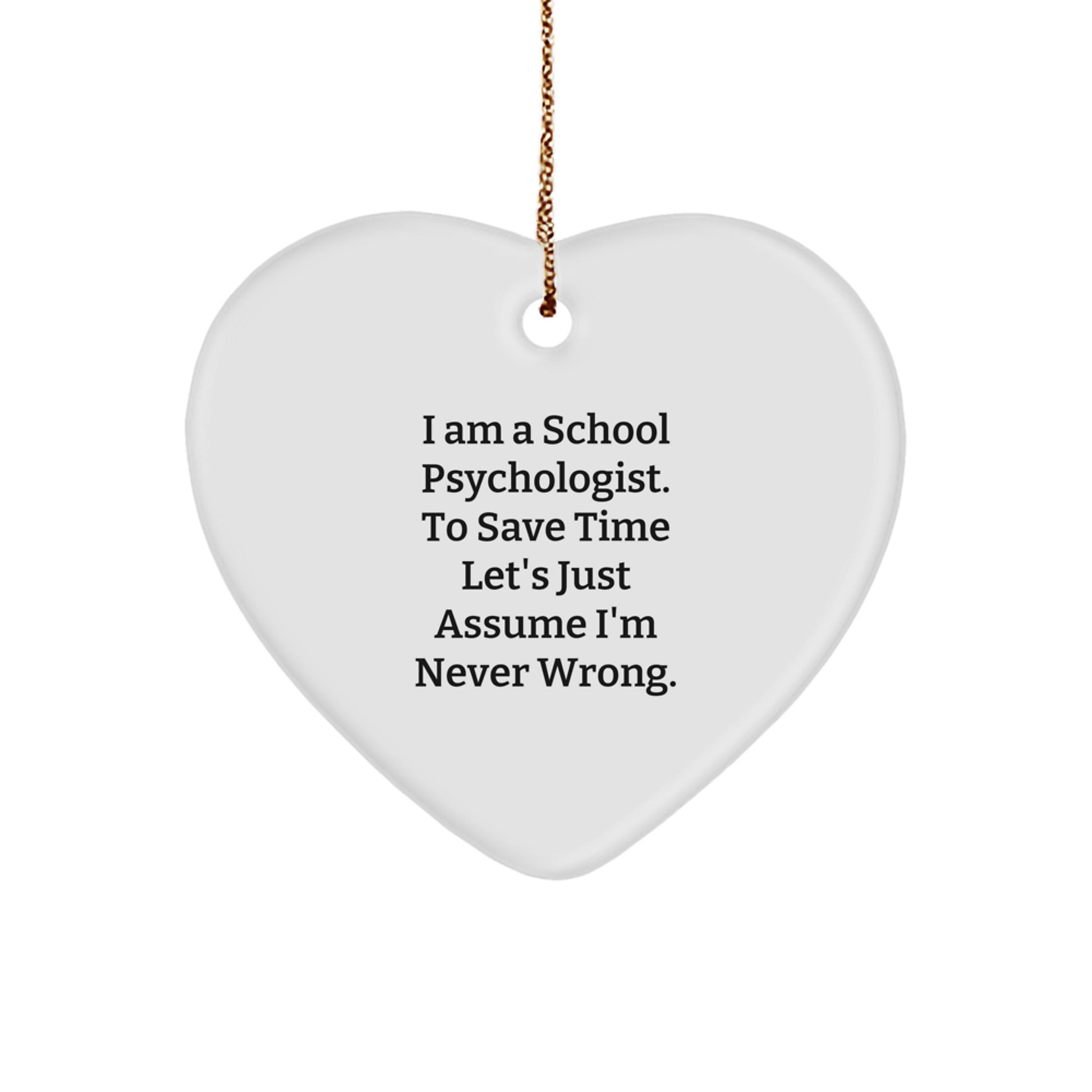 School Psychologist Keepsake Christmas Ornament for Him Gift - Image 1