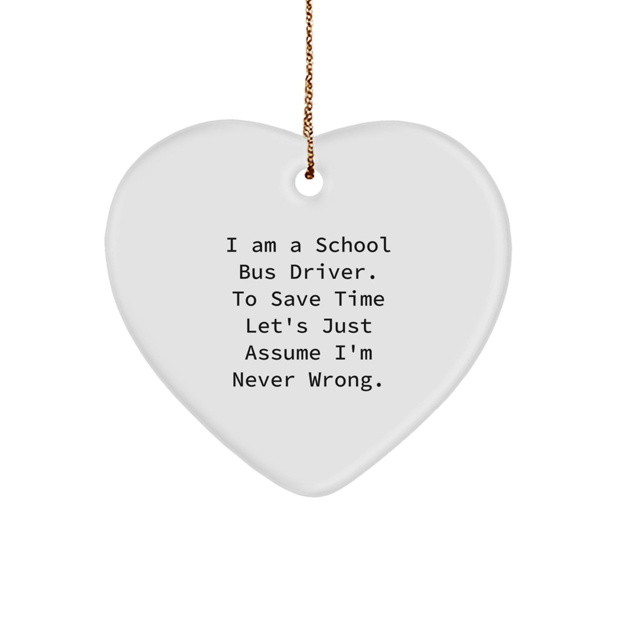 School Bus Driver Keepsake Christmas Ornament for Him Gift - Image 1