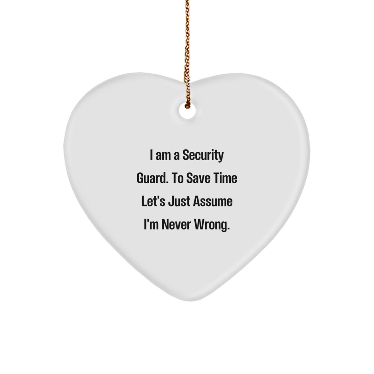 Security Guard Keepsake Christmas Ornament for Him Gift - Image 1