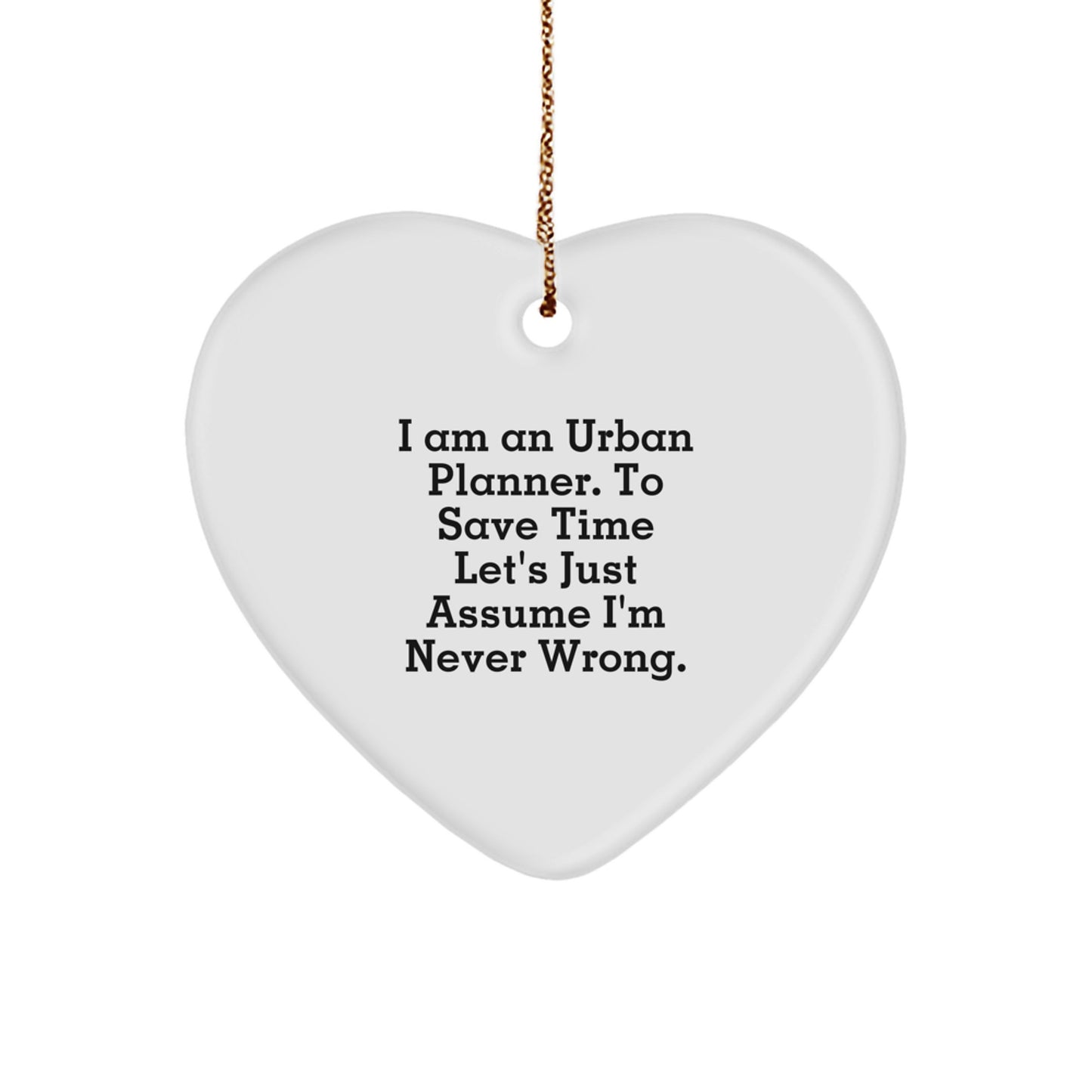 Urban Planner Keepsake Ornament Christmas Unique Gift for Him, To Save Time - Image 1