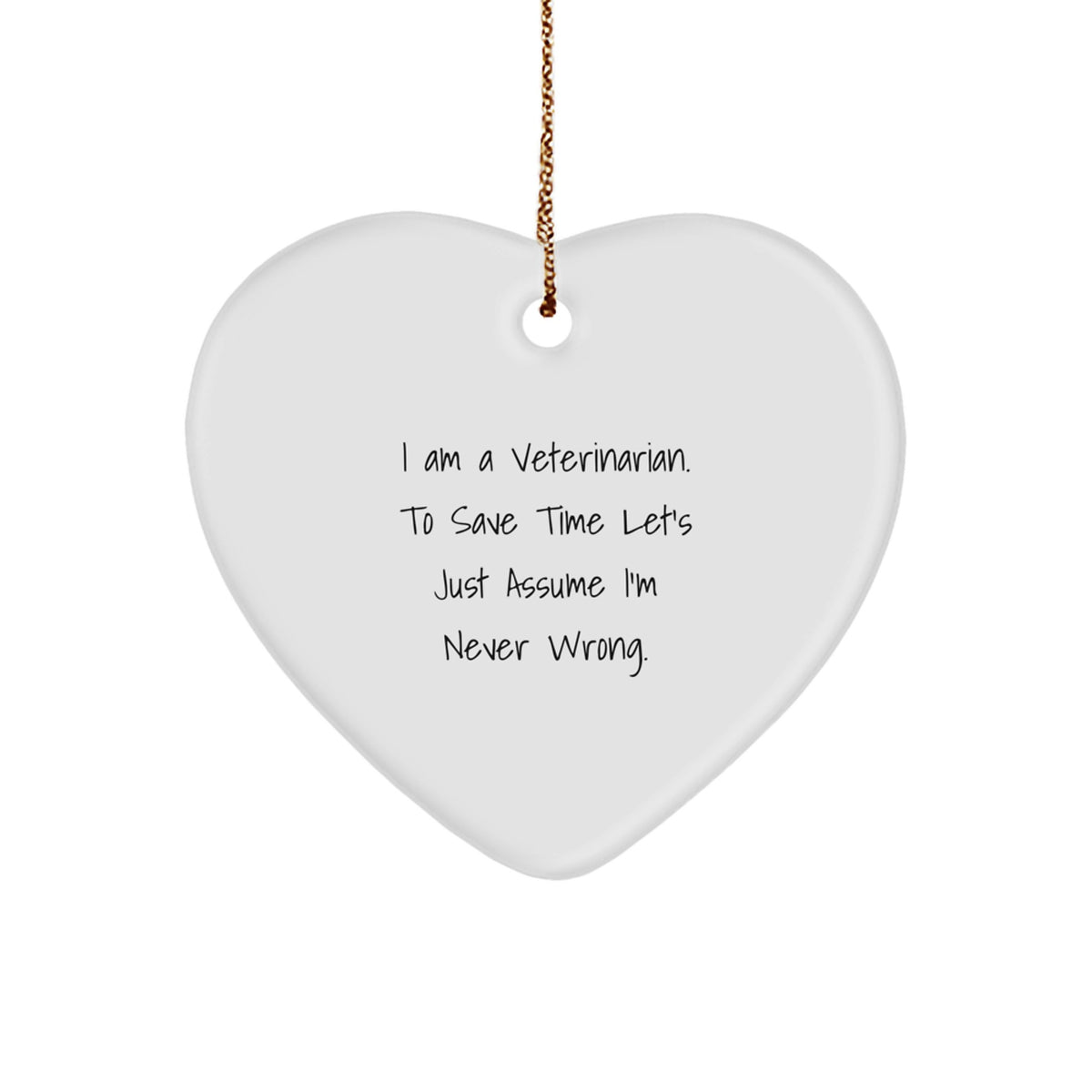 Christmas Gift Veterinarian Christmas Ornament - I Am Never Wrong - Image 1