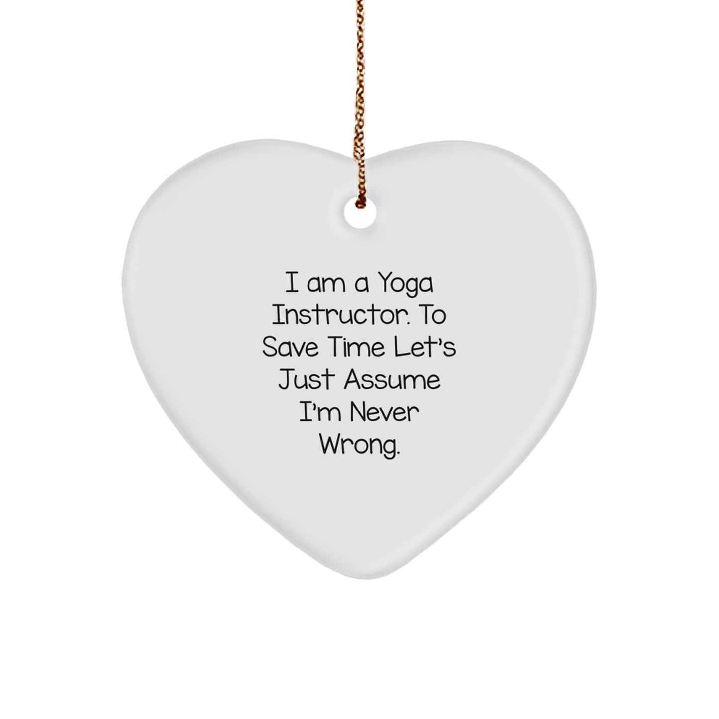 Yoga Instructor Heart Ornament Christmas Unique Gift Idea for Coworkers I'm - Image 1