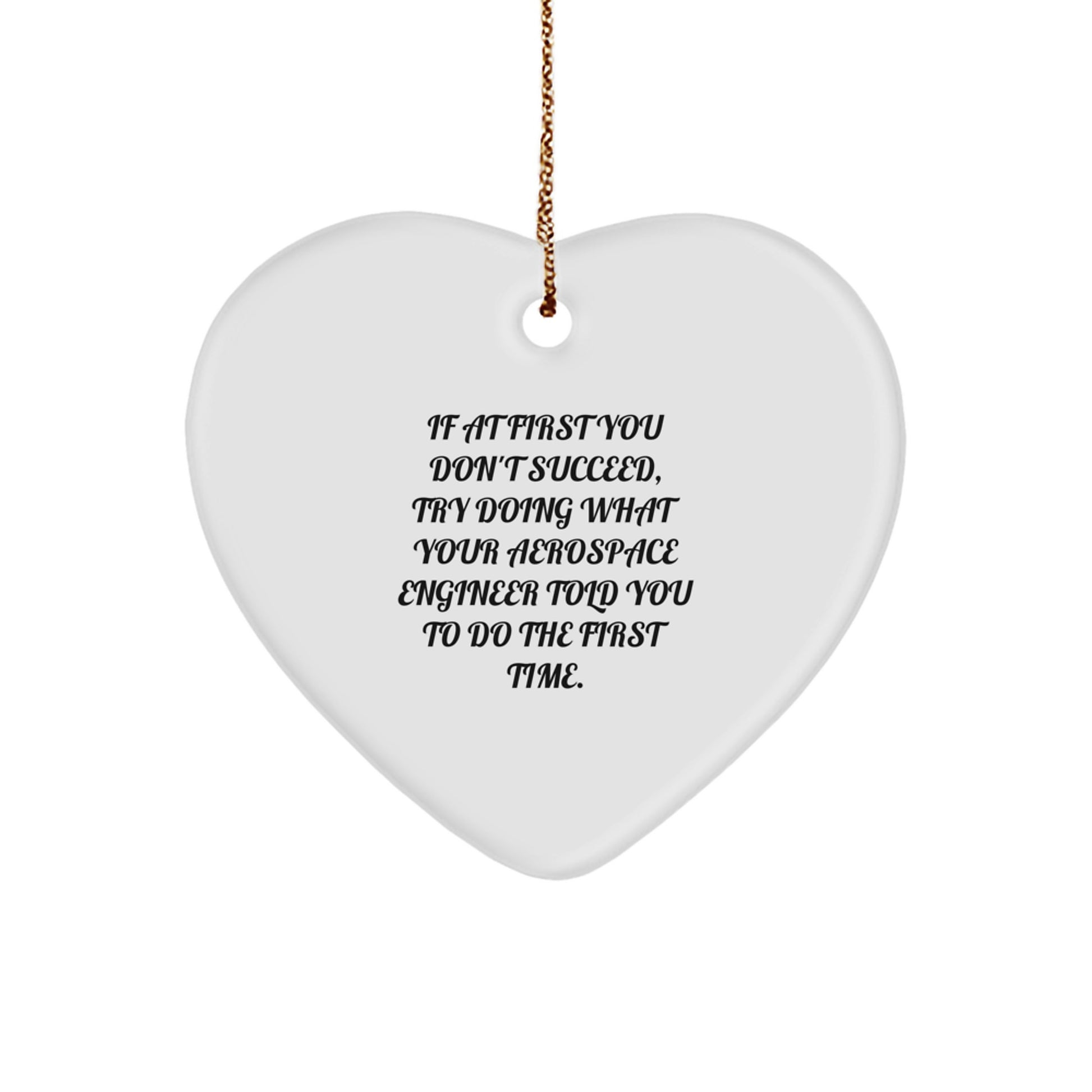 Aerospace Engineer Heart Ornament, Funny Christmas Unique Gifts from Friends to Family, Heart Shaped Decorations for Aerospace Engineer Men Women - Image 1