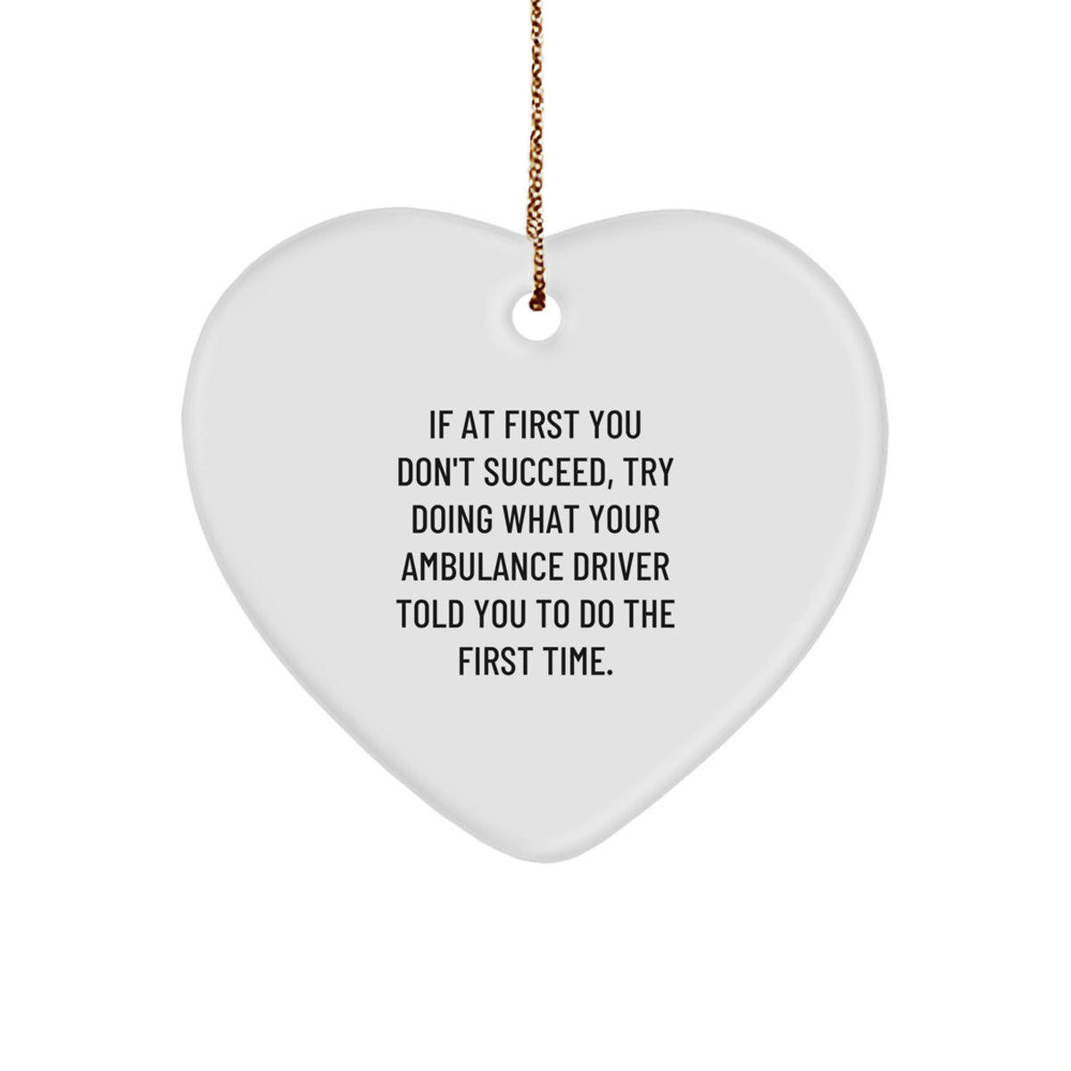 Ambulance Driver Keepsake Christmas Ornament for Him Gift - Image 1