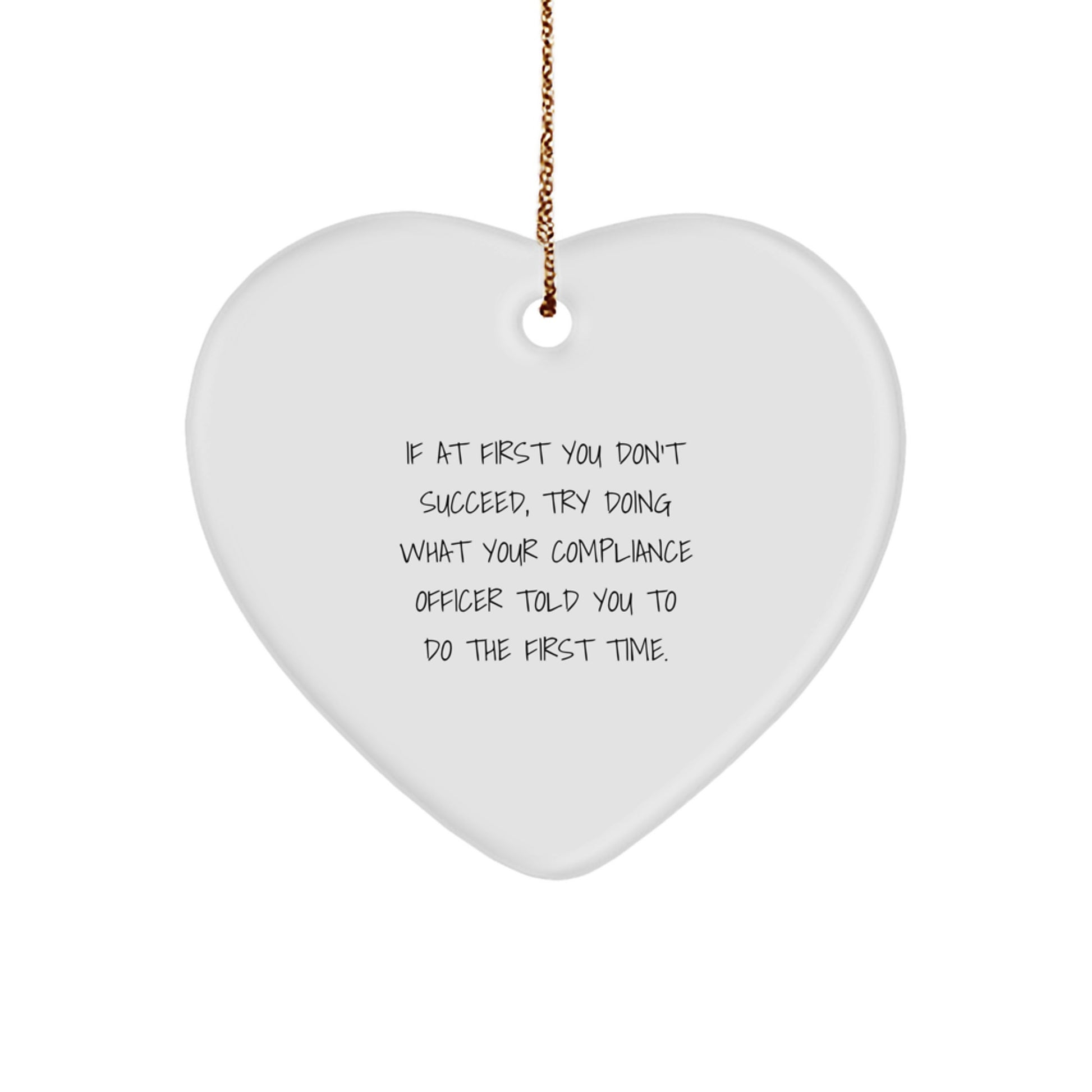 Funny Compliance Officer Heart Ornament Gifts from Friends to Men for Compliance Officer on Christmas Unique - Image 1