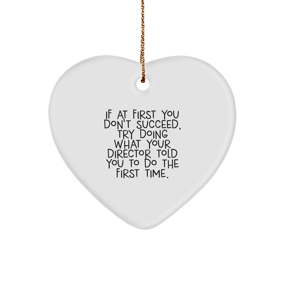 Director Keepsake Heart Ornament for Him Holiday Keepsake Christmas Gift - Image 1
