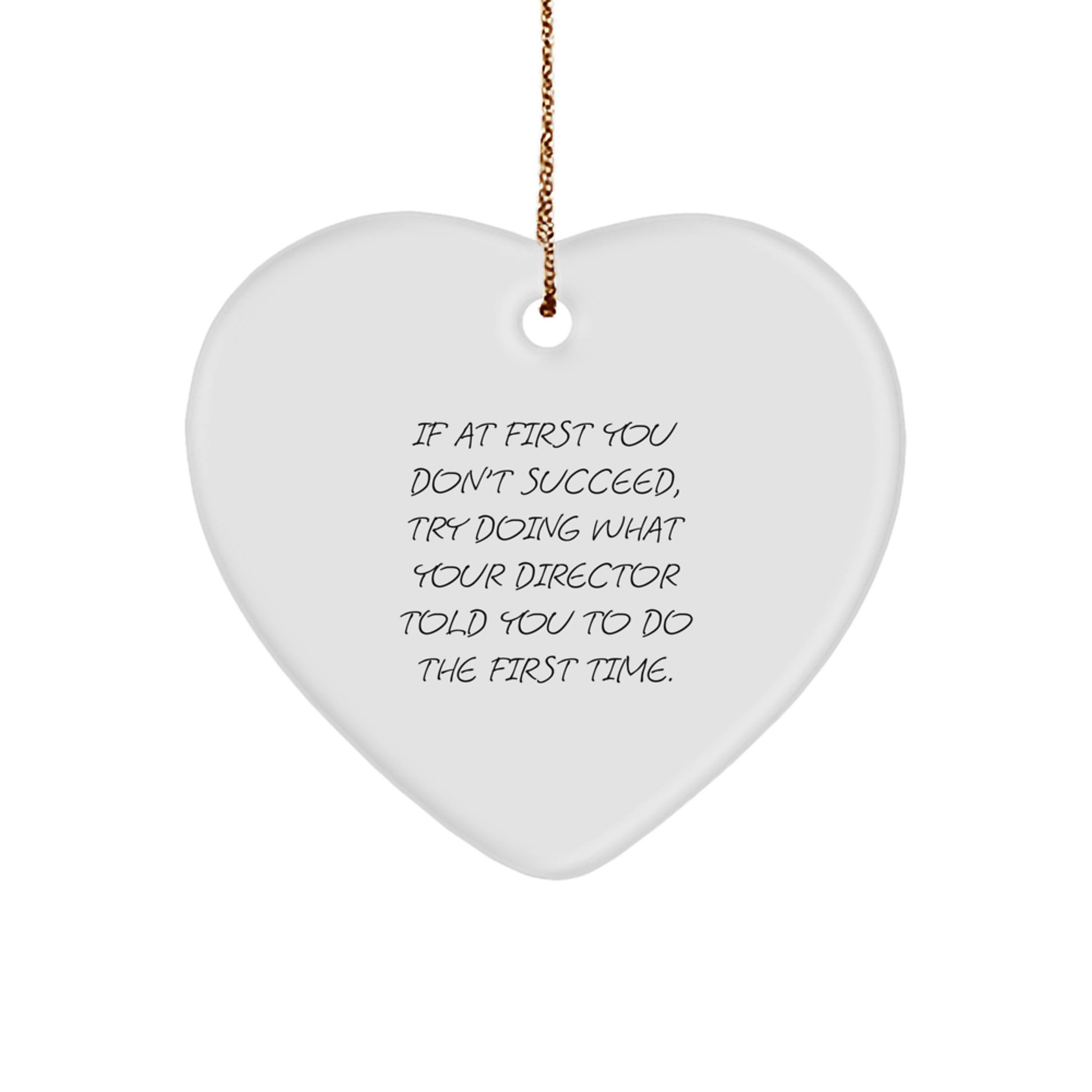 Christmas Gift for Her Director Keepsake Heart Ornament Present - Image 1