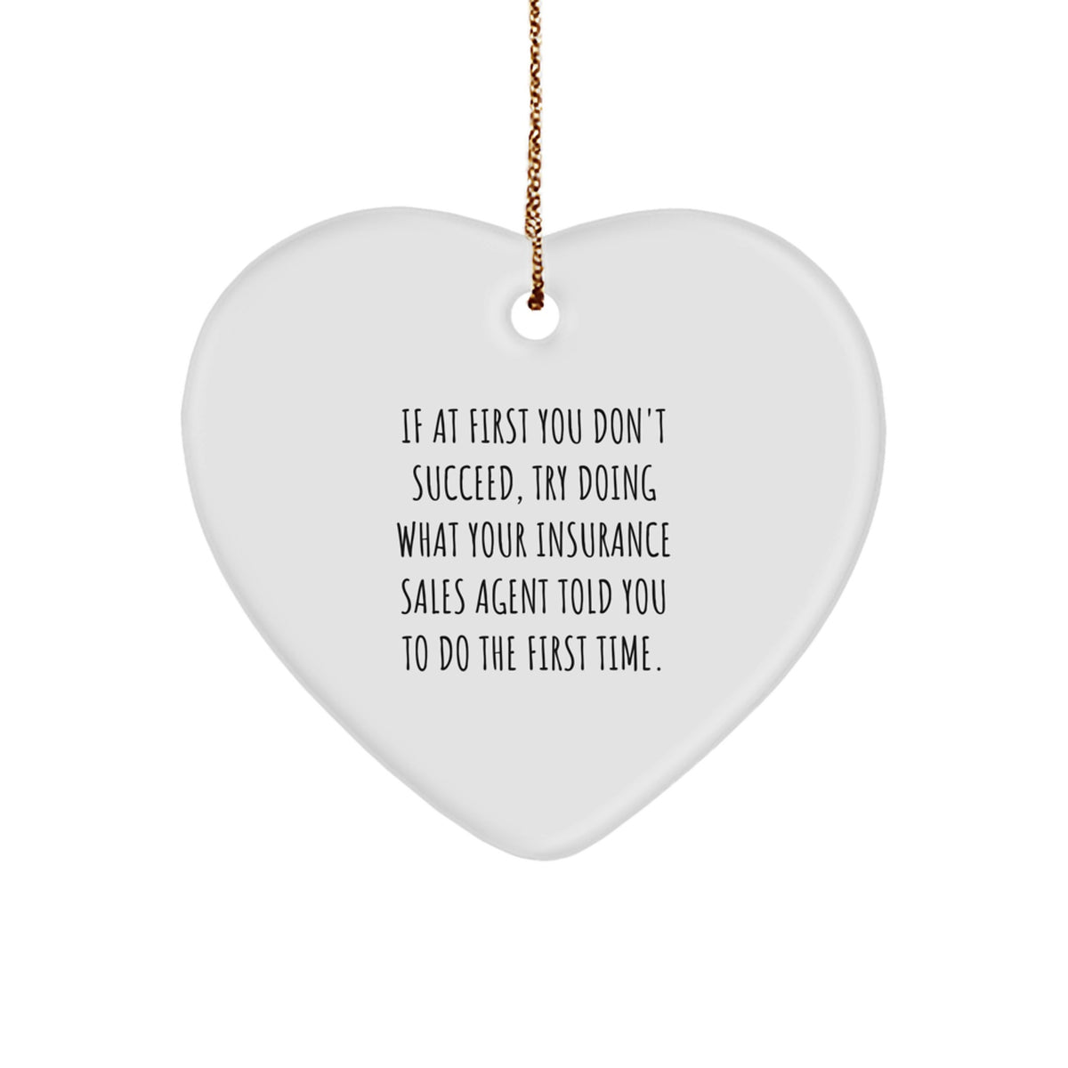 Insurance Sales Agent Keepsake Christmas Ornament for Him Gift - Image 1
