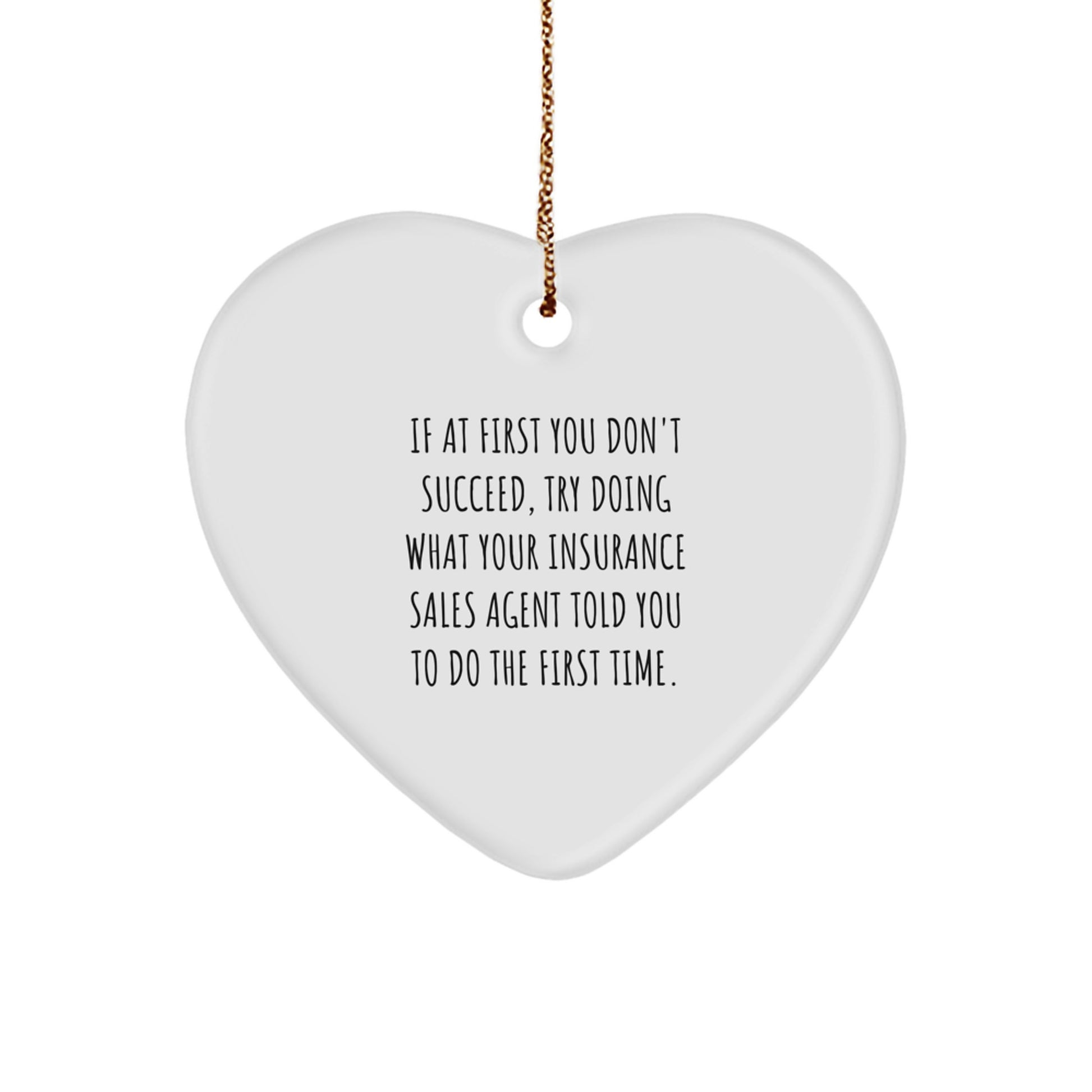 Insurance Sales Agent Keepsake Christmas Ornament for Him Gift - Image 1