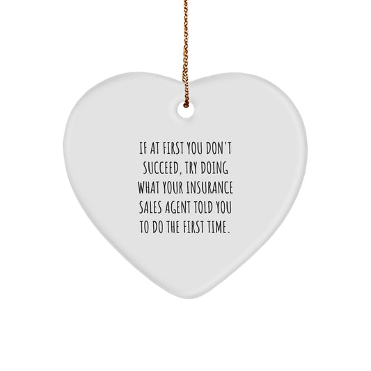 Insurance Sales Agent Keepsake Christmas Ornament for Him Gift - Image 1
