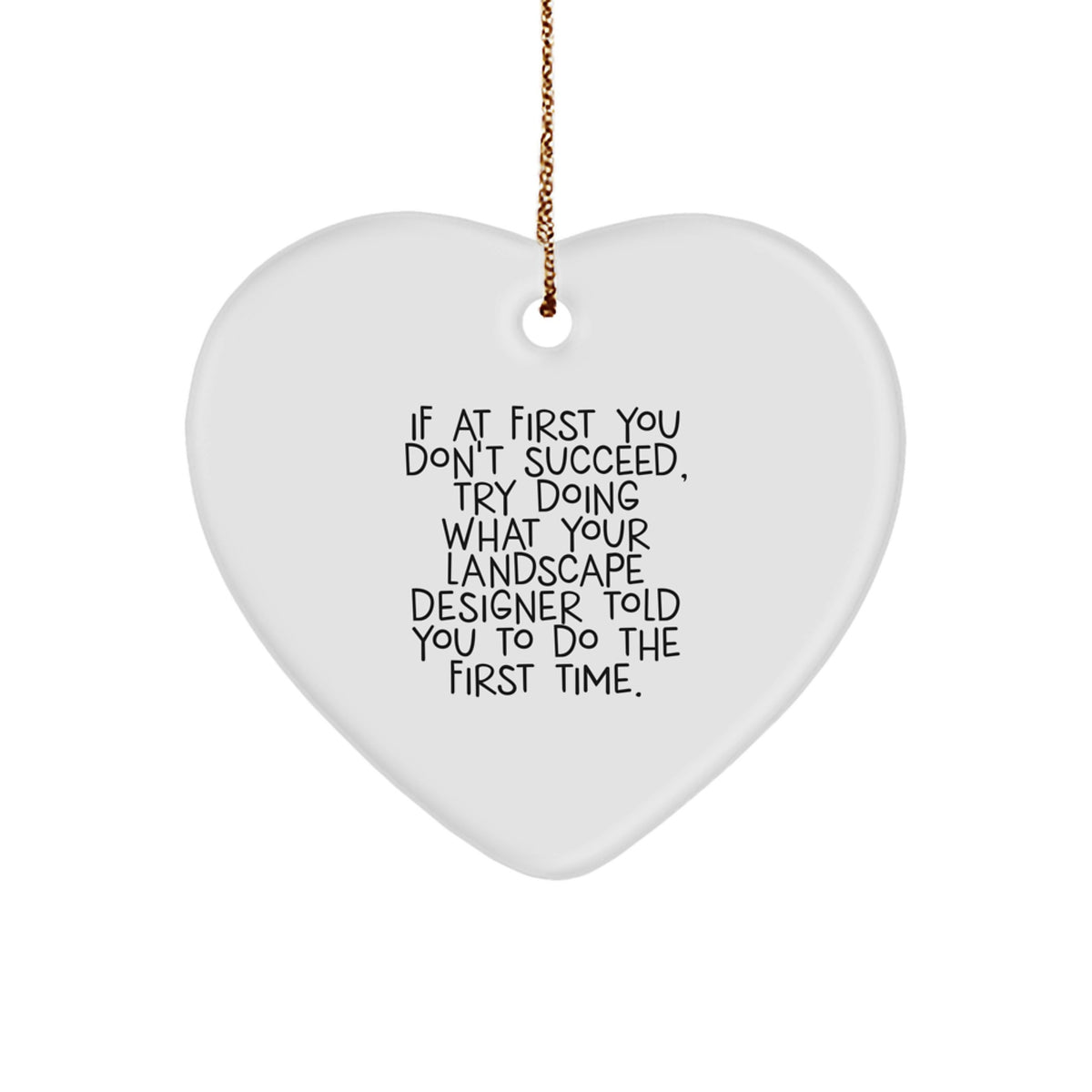 Landscape Designer Heart Christmas Ornament Keepsake for Him Gift - Image 1