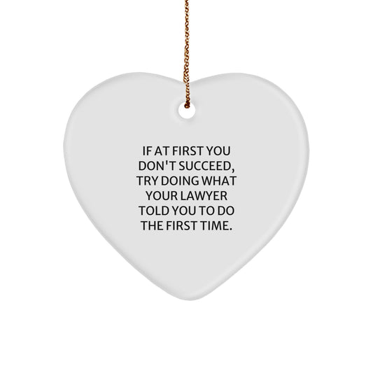 Christmas Gift for Her Lawyer Heart Ornament Keepsake Present Holiday - Image 1