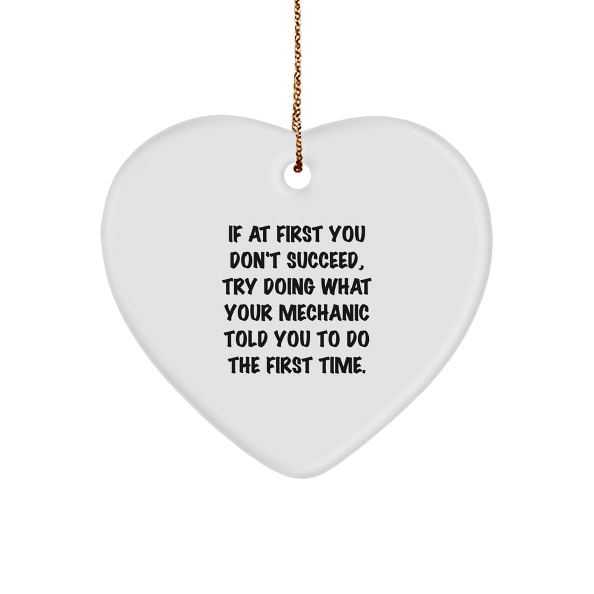 Christmas Gift for Her Mechanic Keepsake Heart Ornament Present - Image 1
