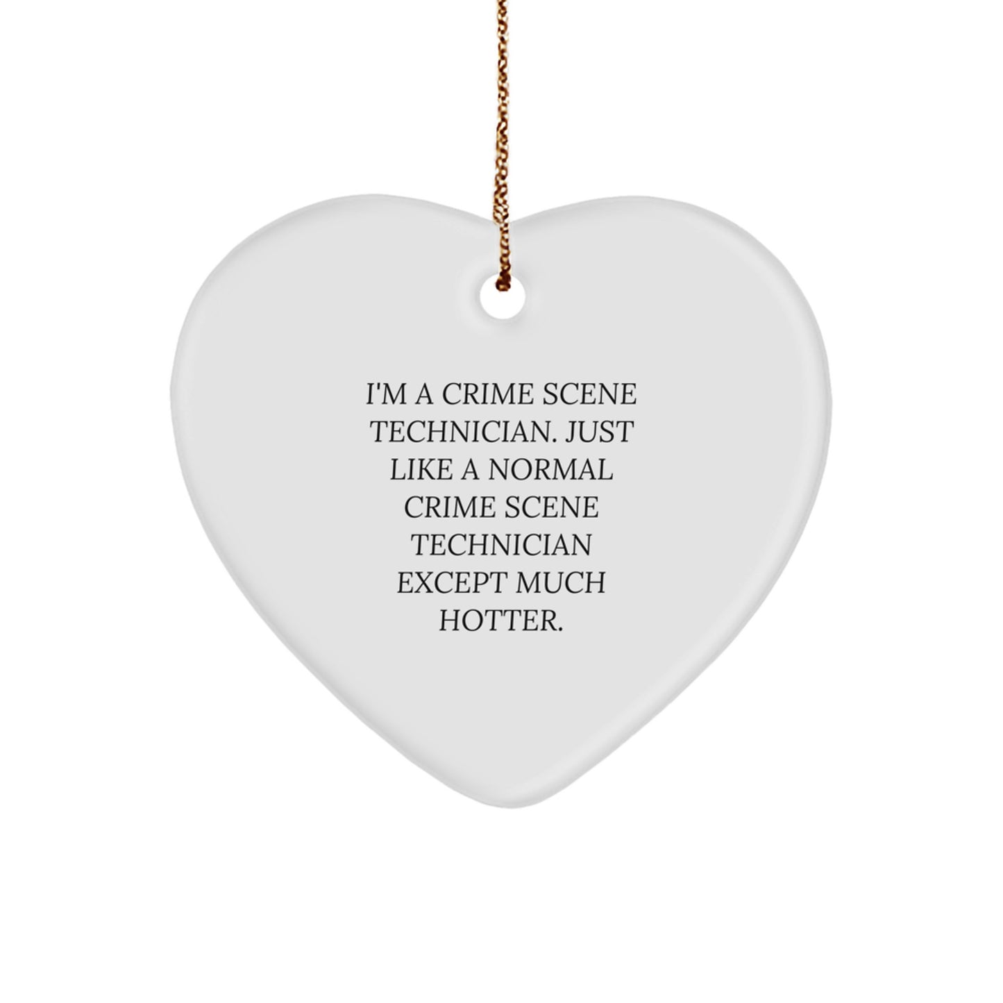 Crime Scene Technician Gifts for Men, Funny Heart Ornament, Christmas Unique Presents from Friends, Coworkers, Family - Image 1