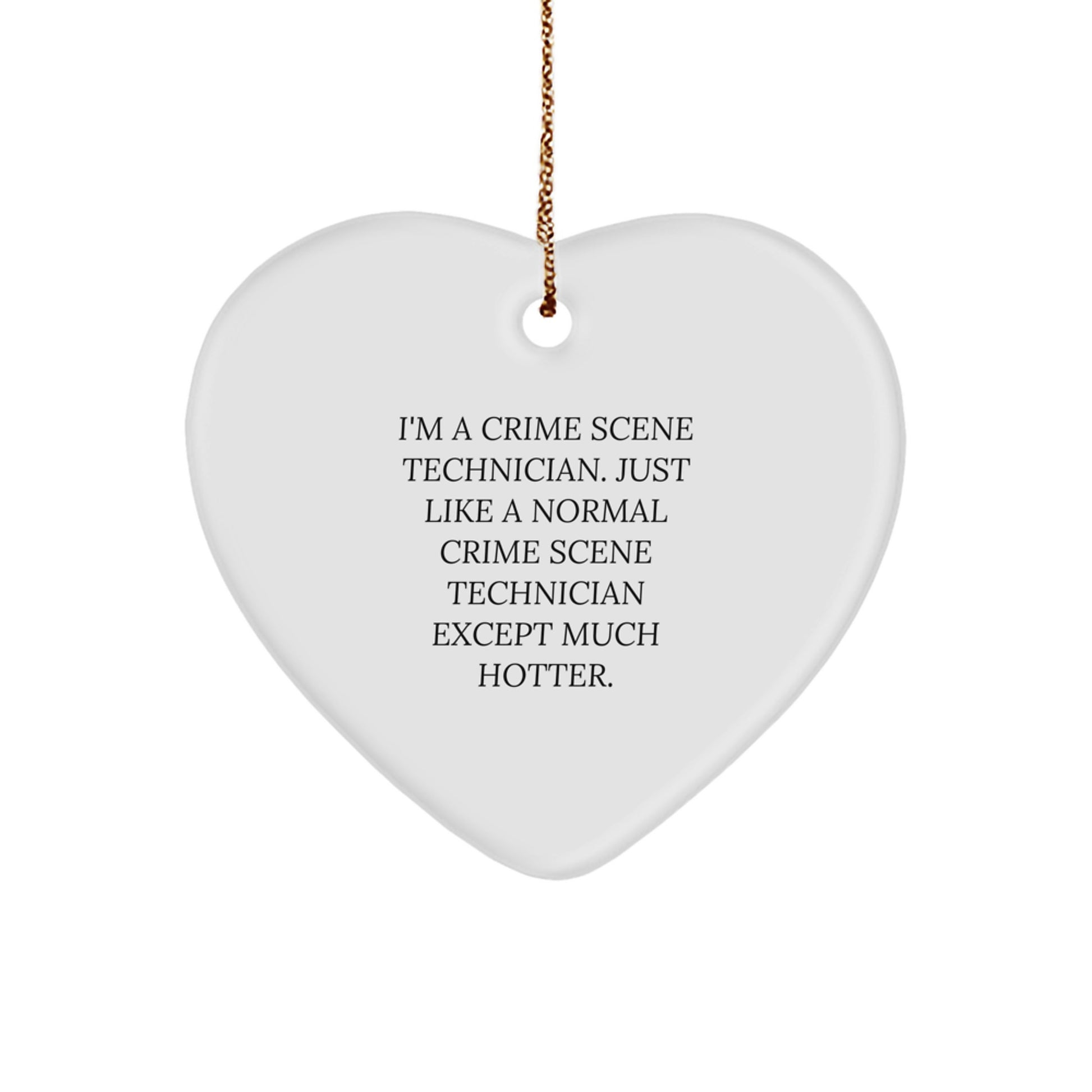 Crime Scene Technician Gifts for Men, Funny Heart Ornament, Christmas Unique Presents from Friends, Coworkers, Family - Image 1