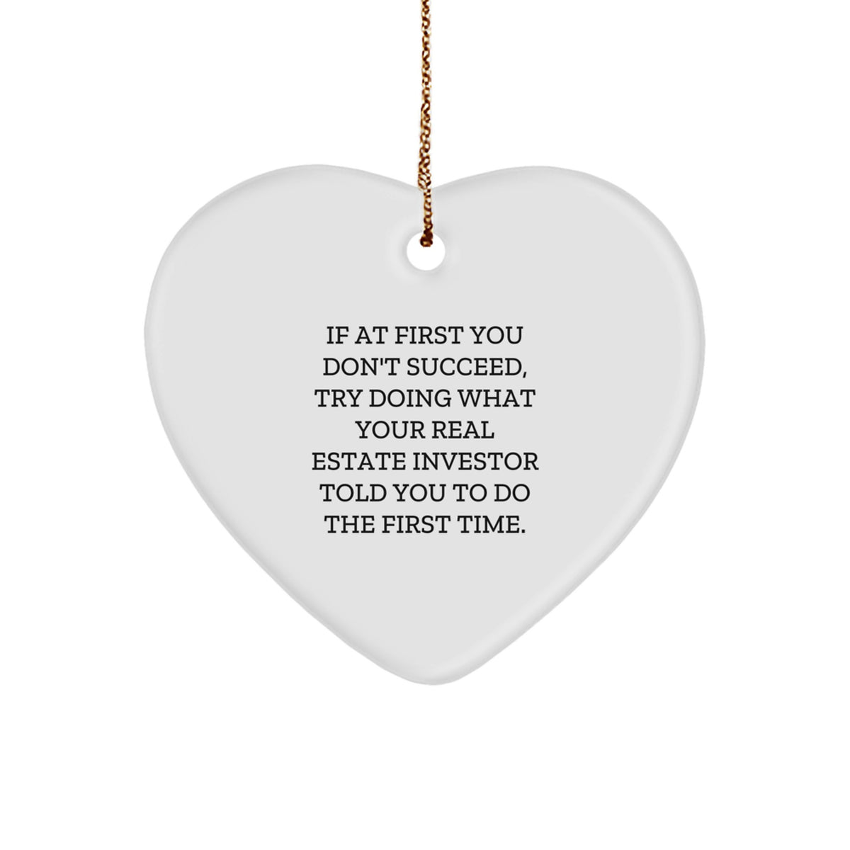 Real Estate Investor Heart Christmas Ornament Idea Gift for Coworkers - Image 1