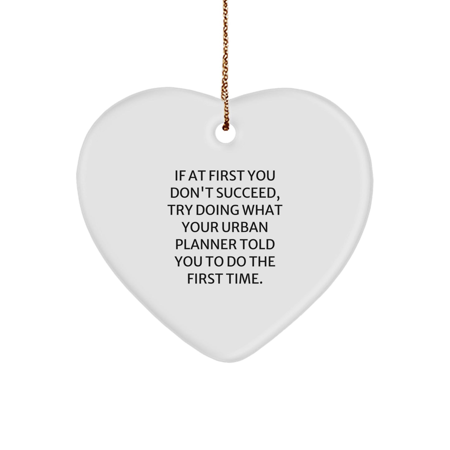 Urban Planner Favorite Heart Ornament for Kids Christmas Gift - Image 1