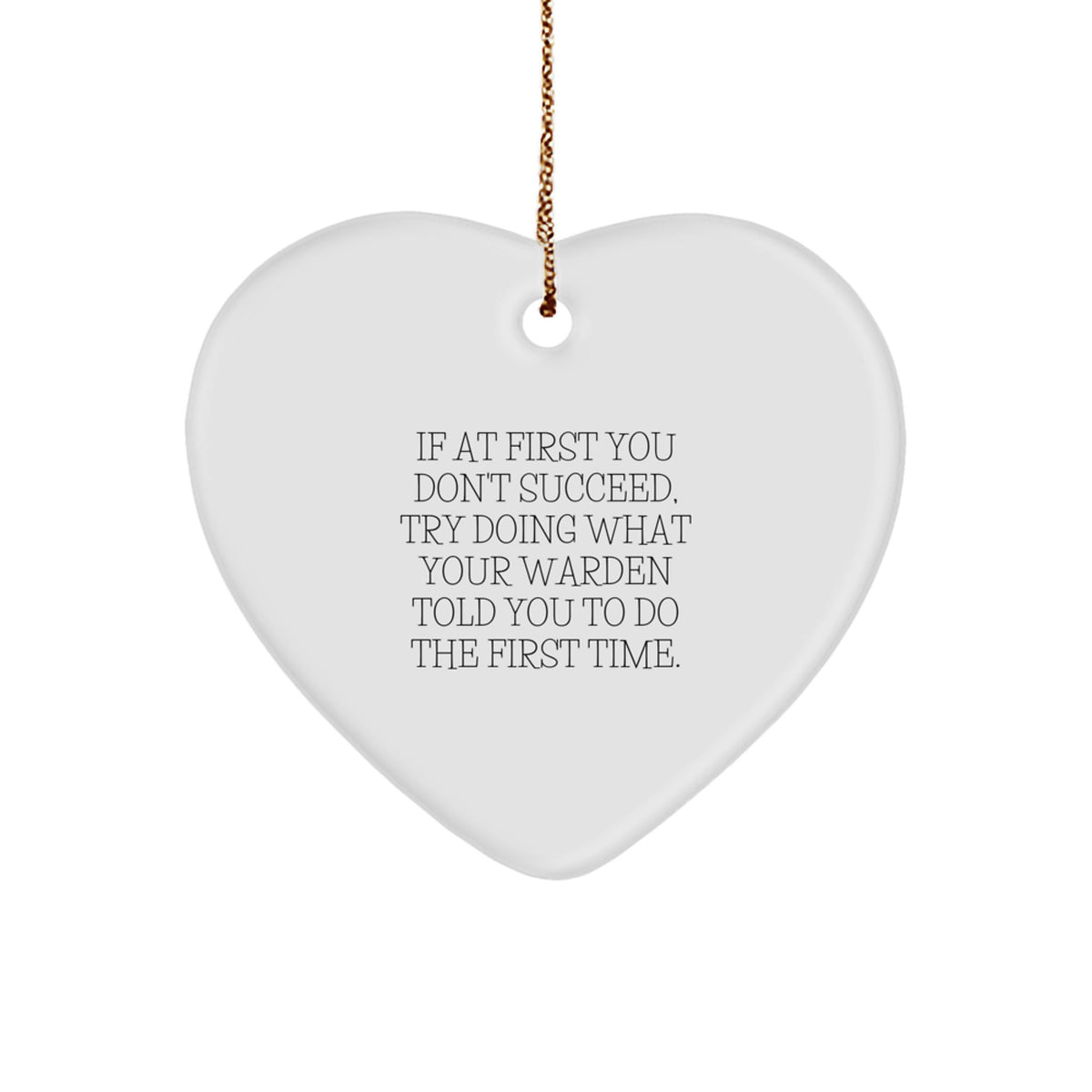 Warden Heart Ornament Keepsake Christmas Surprise Gift for Him - Image 1