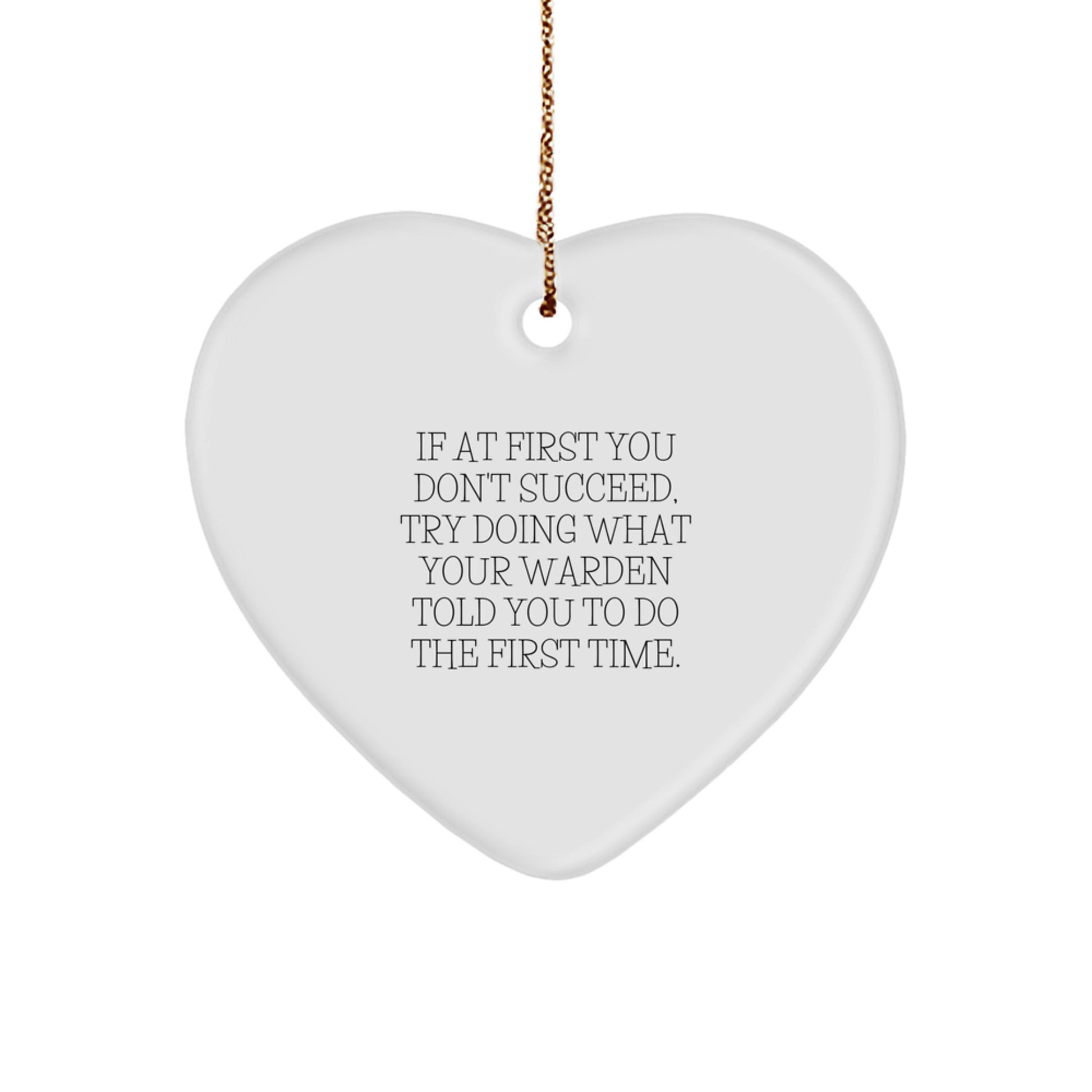 Warden Heart Ornament Keepsake Christmas Surprise Gift for Him - Image 1