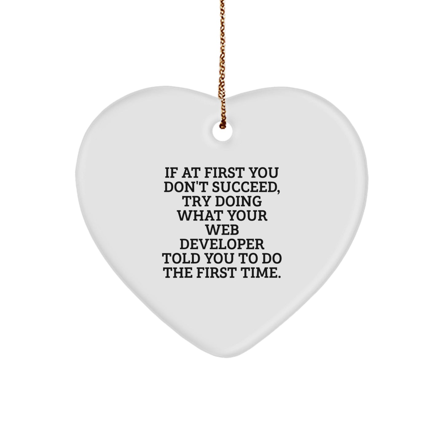 Humorous Web Developer Novelty Christmas Ornament Gift for Friends - Image 1