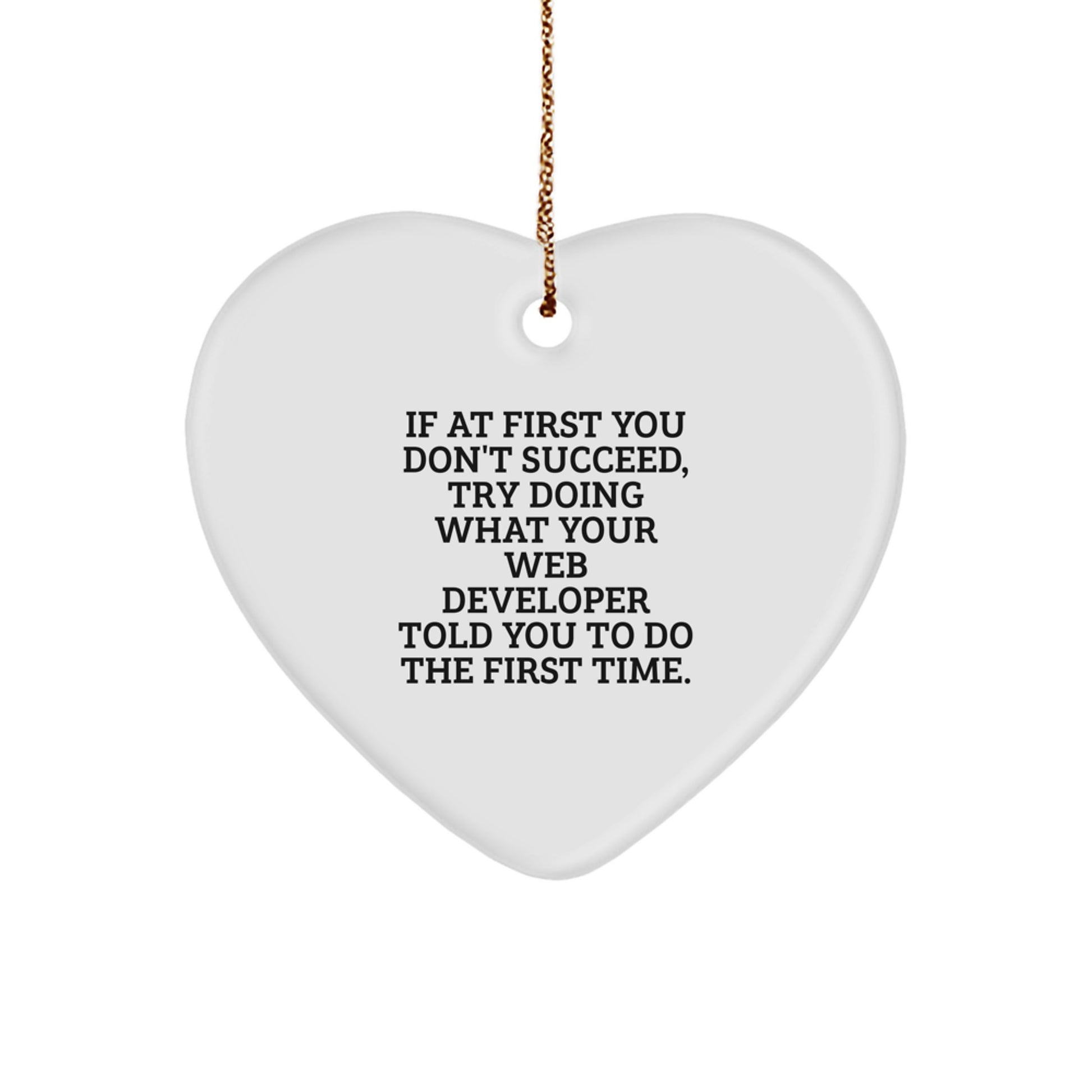 Humorous Web Developer Novelty Christmas Ornament Gift for Friends - Image 1