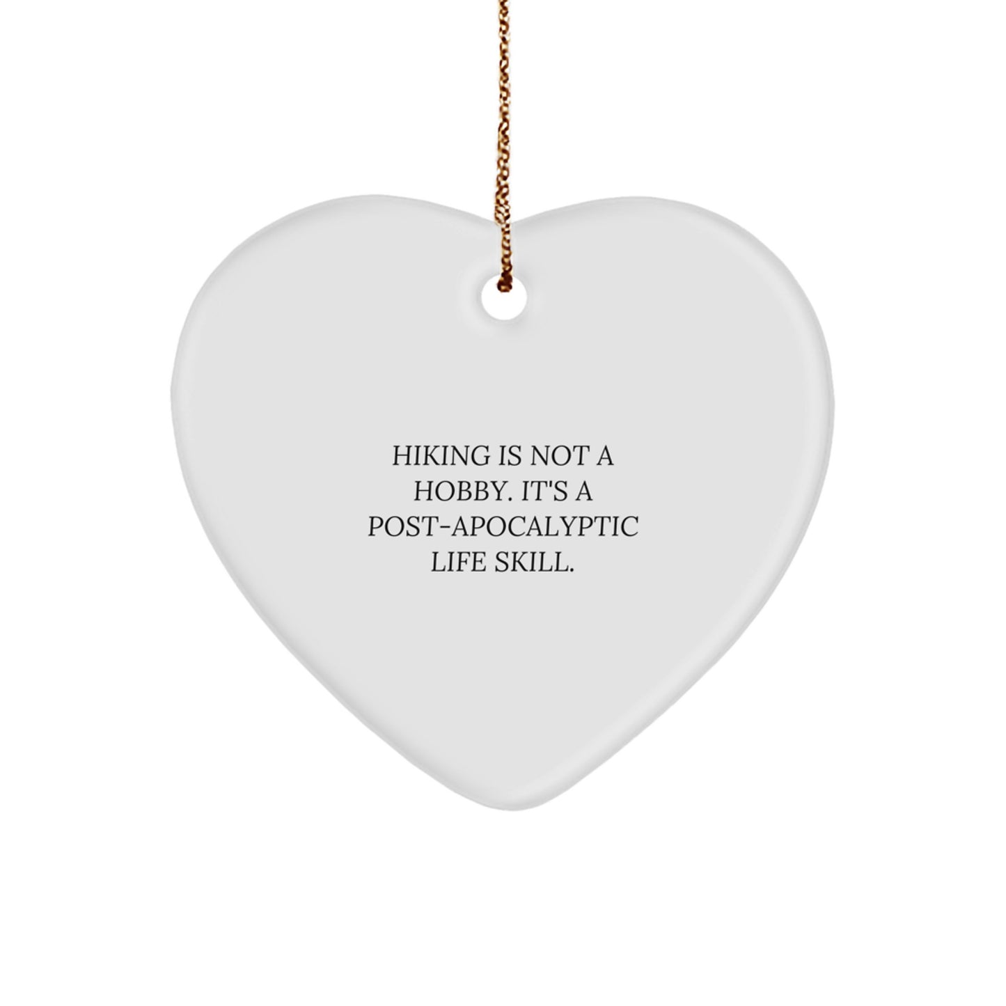 Hiking Keepsake Christmas Ornament for Him Gift Trailblazer Heart Tree - Image 1