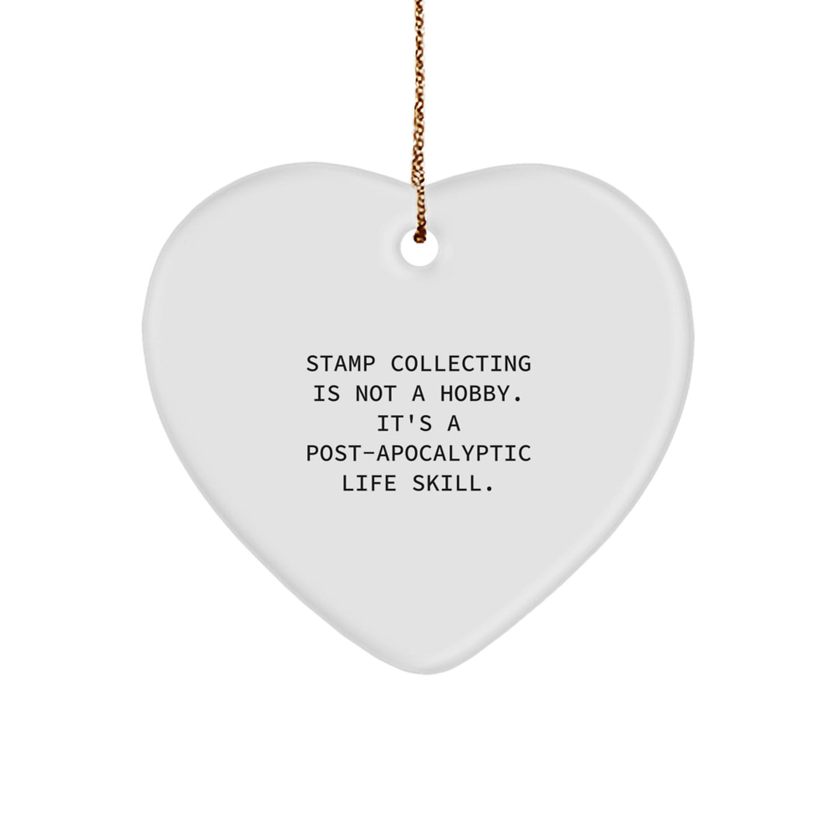 Stamp Collecting Keepsake Christmas Ornament for Him Gift - Image 1