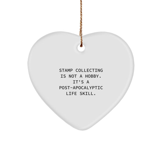 Stamp Collecting Keepsake Christmas Ornament for Him Gift - Image 1