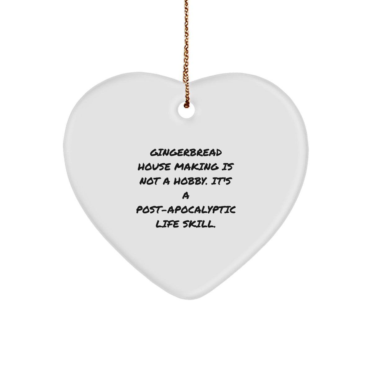 Gingerbread House Making Heart Ornament for Friends Christmas Gift - Image 1