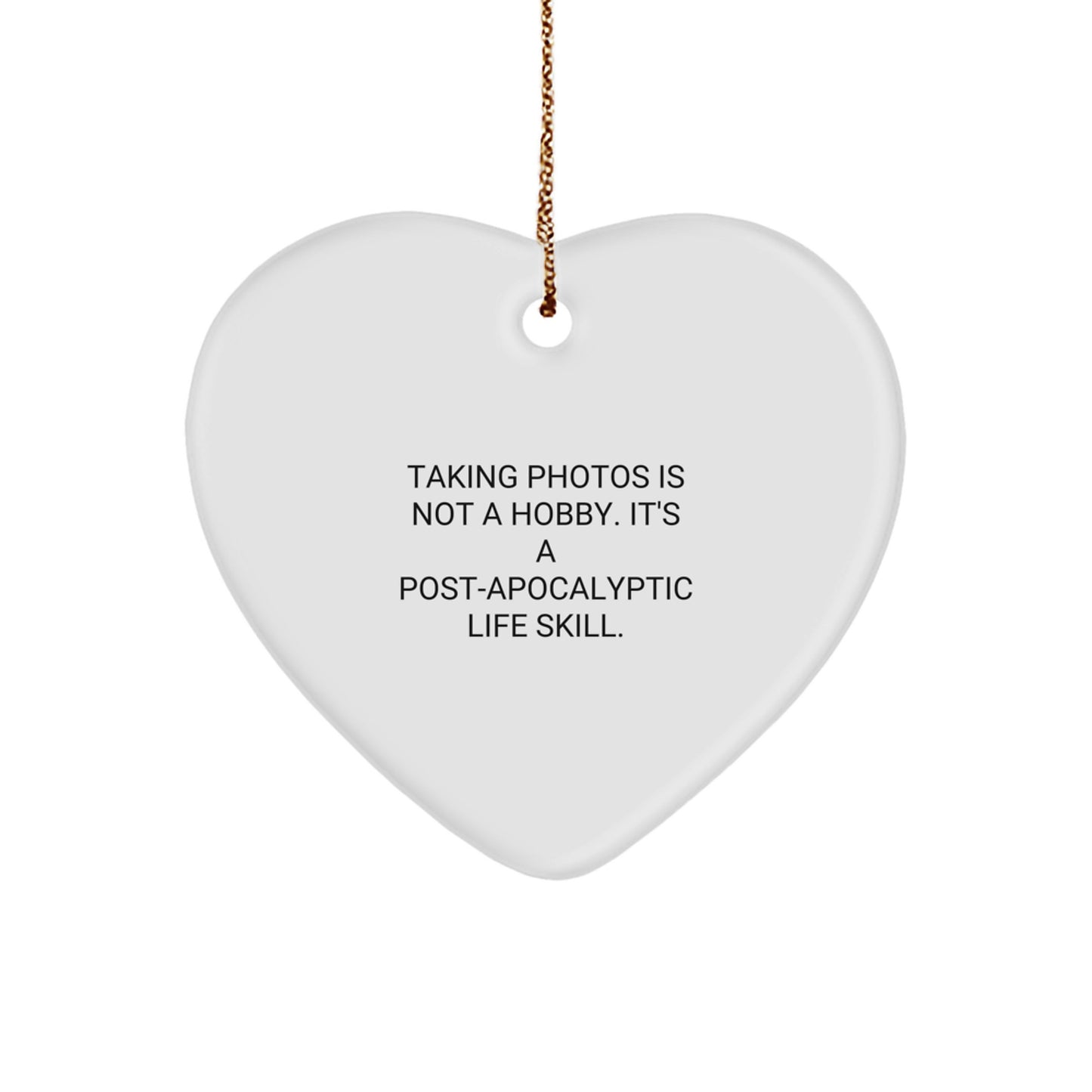 Christmas Gift for Her Present Heart Ornament Taking Photos Is Not A - Image 1