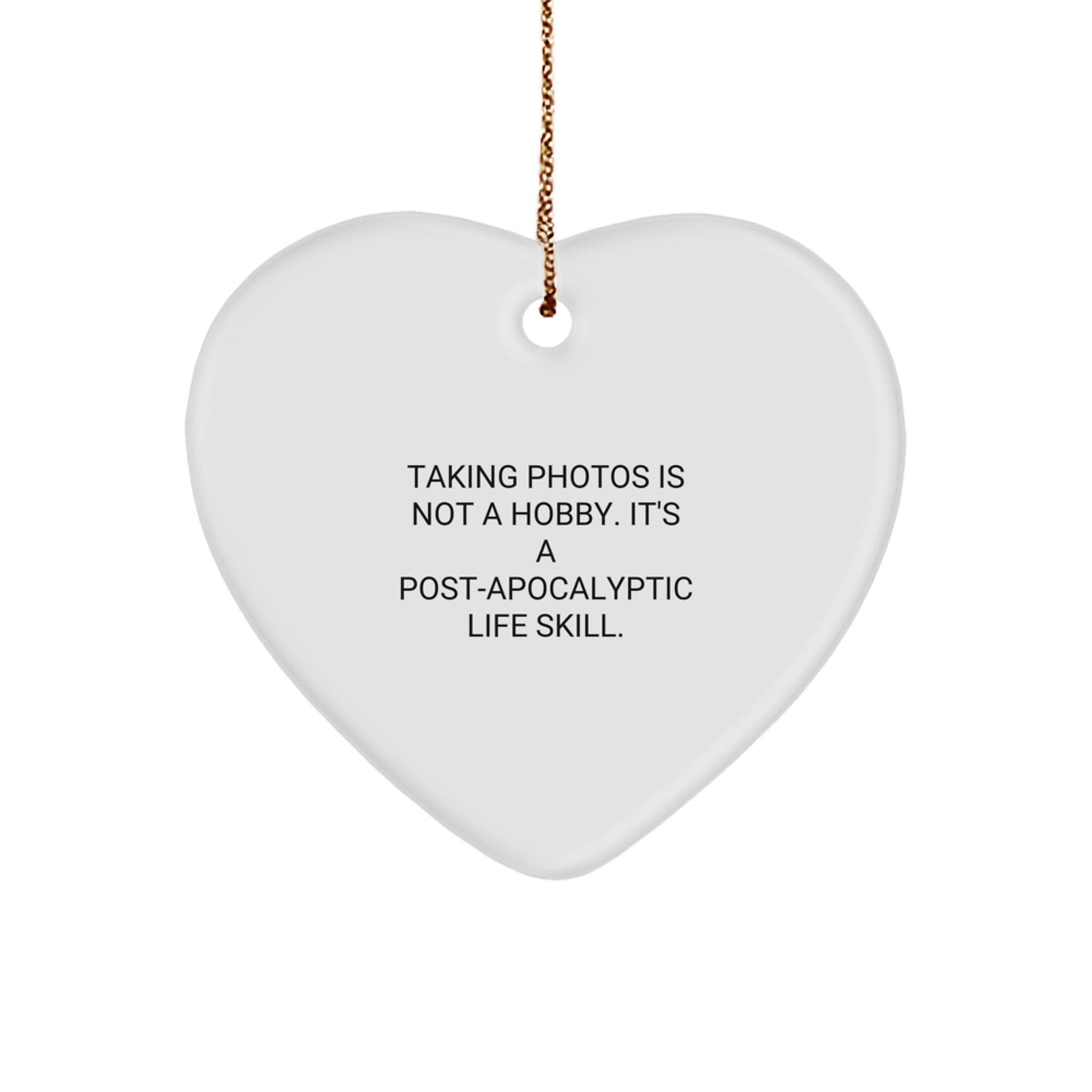 Christmas Gift for Her Present Heart Ornament Taking Photos Is Not A - Image 1