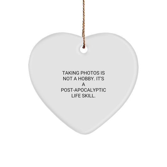 Christmas Gift for Her Present Heart Ornament Taking Photos Is Not A - Image 1