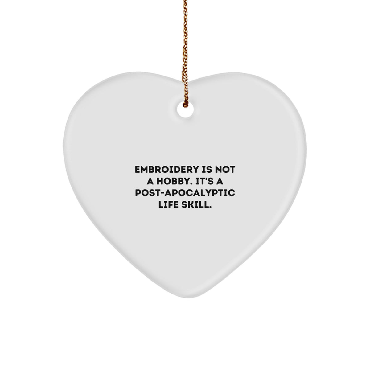 Christmas Unique Gift Embroidery Post-Apocalyptic Skill Ornament for Her - Image 1