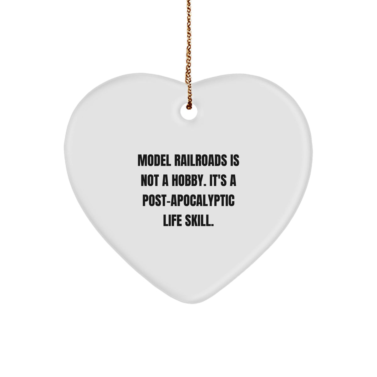 Favorite Christmas Ornament Gift for Kids Model Railroads Is Not A - Image 1