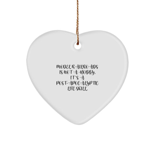 Skeptical Model Railroads Heart Ornament for Friends Christmas Unique Gift - Image 1
