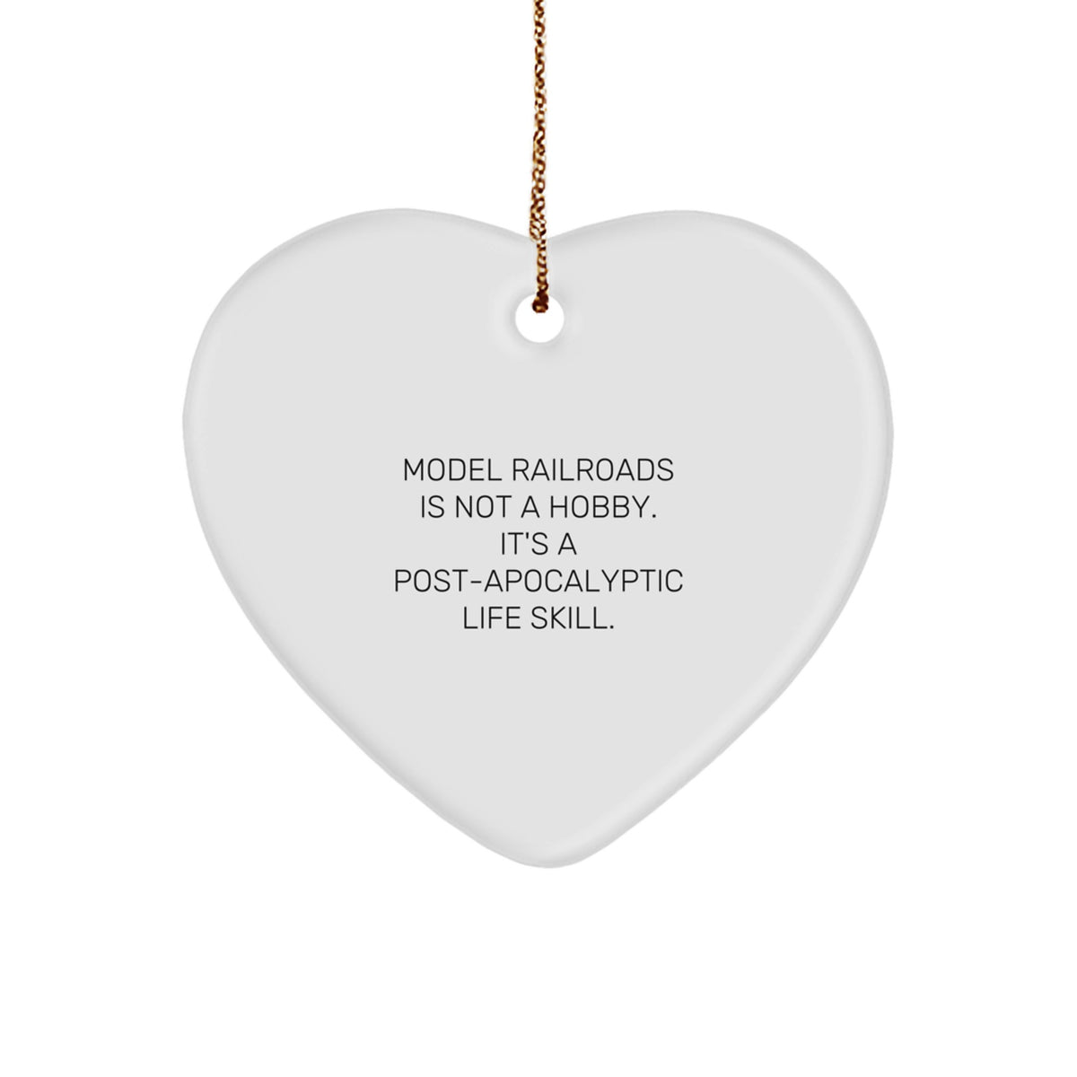 MDF Heart Ornament for Coworkers Model Railroads Christmas Unique Gift - Image 1
