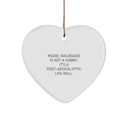 MDF Heart Ornament for Coworkers Model Railroads Christmas Unique Gift - Image 1