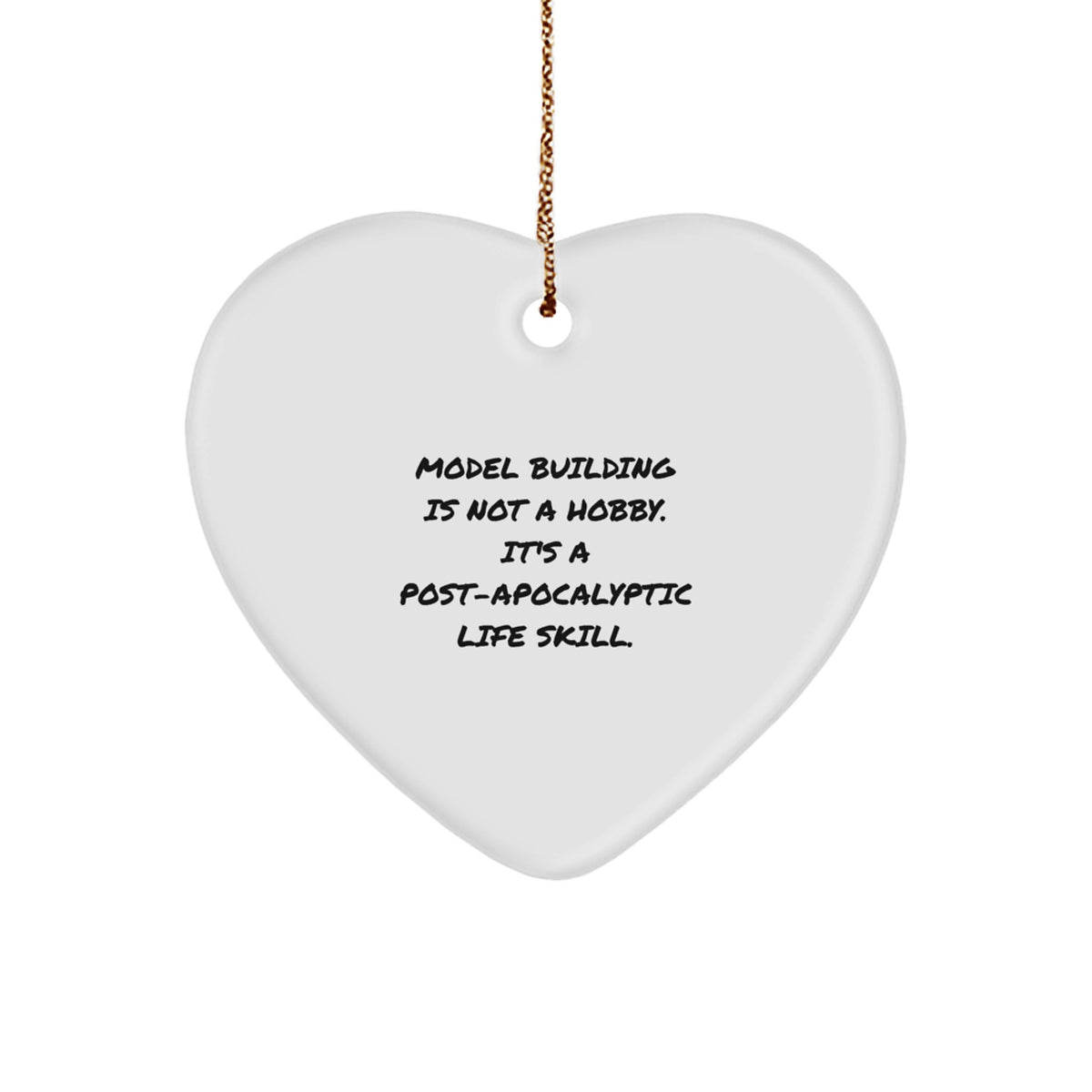 Sassy Model Building Heart Ornament Novelty for Friends Christmas Gift - Image 1