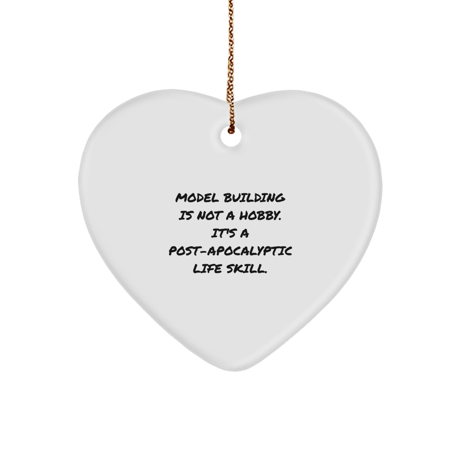 Sassy Model Building Heart Ornament Novelty for Friends Christmas Gift - Image 1