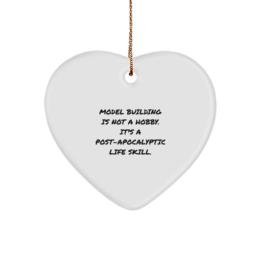 Sassy Model Building Heart Ornament Novelty for Friends Christmas Gift - Image 1