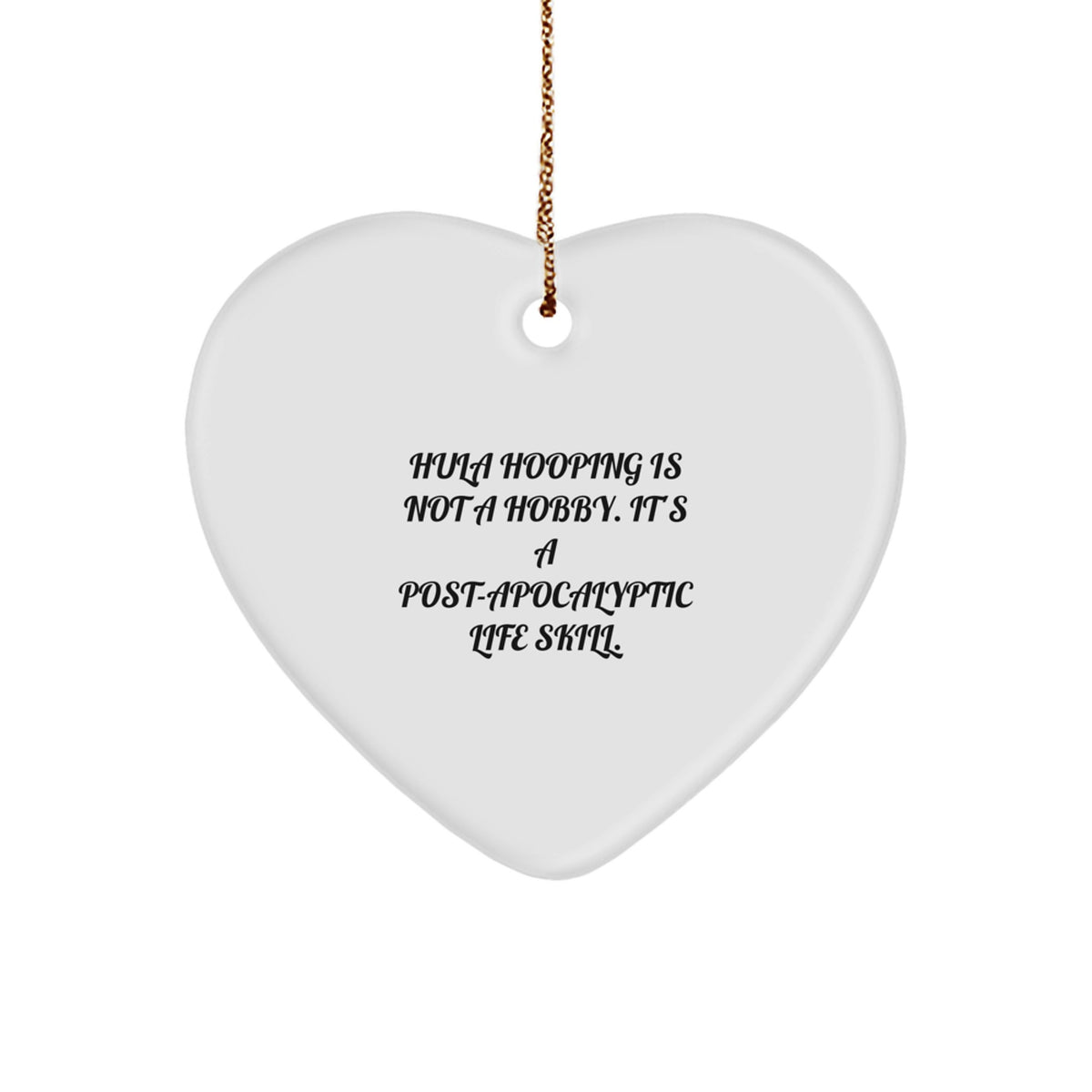 Hula Hooping Heart Ornament for Coworkers Idea Christmas Gift - Image 1