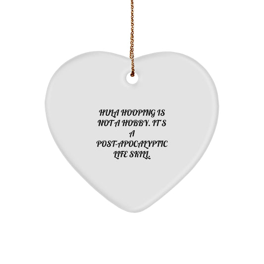 Hula Hooping Heart Ornament for Coworkers Idea Christmas Gift - Image 1