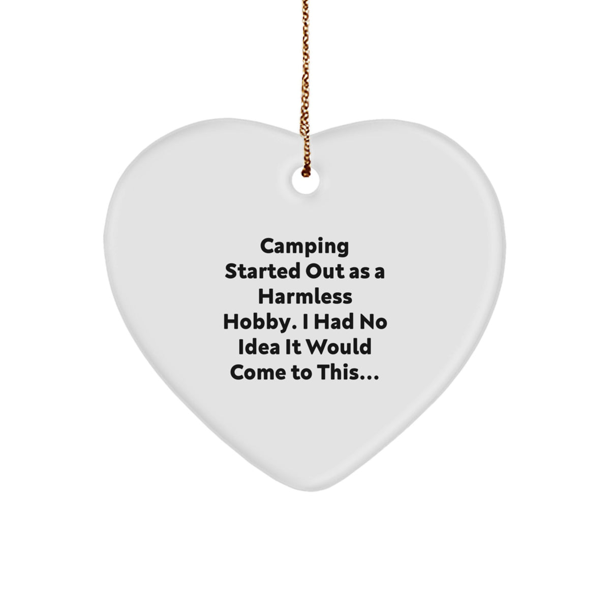 Camping Heart Ornament for Her Present Holiday Christmas Gift - Image 1