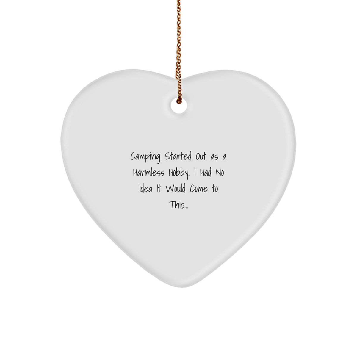 Camping Heart Ornament Novelty for Friends Christmas Gift - Image 1