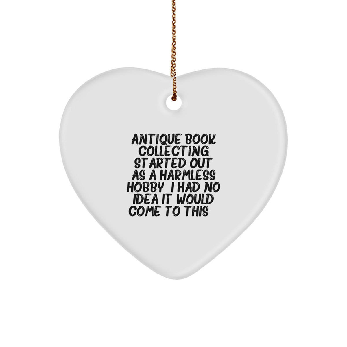 Witty Antique Book Collecting Christmas Ornament for Friends Gift - Image 1