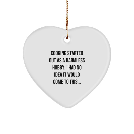 Quirky Cooking Quote Novelty Christmas Ornament for Friends Gift - Image 1